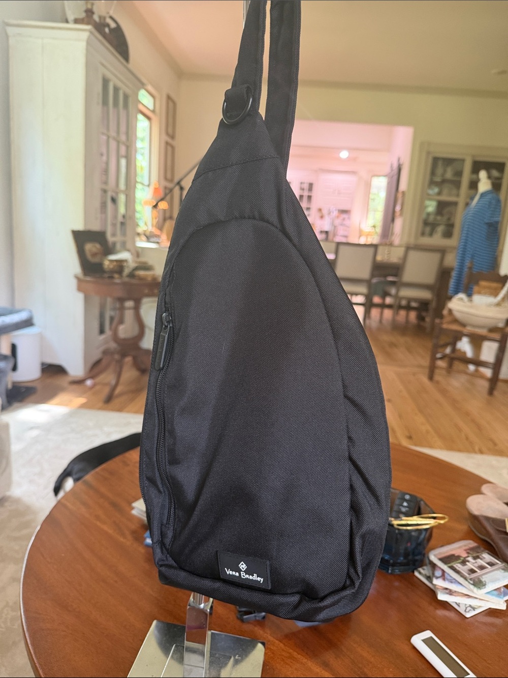 Vera Bradley Black Compact Sling Backpack